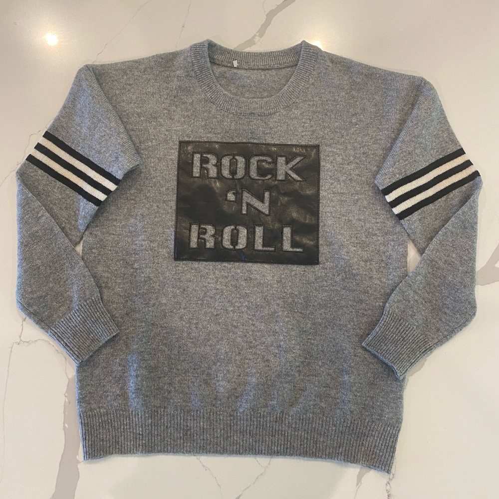 Kids Autumn Cashmere grey Rock-N-Roll sweater - size 8